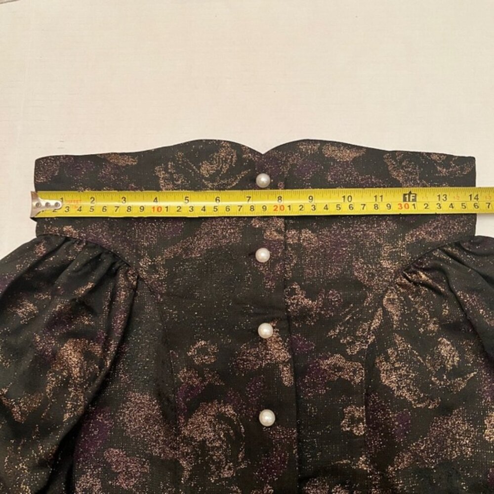 Batsheva Bella BNWOTmetallic jacquard midi skirt 6 - Picture 6 of 15